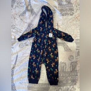 just one you by Carters Moose Time to Explore Hooded Fleece Onesie NB
